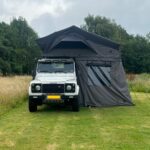 Roof Top Tent on Jeep Pitched Up In Meath Eco Park